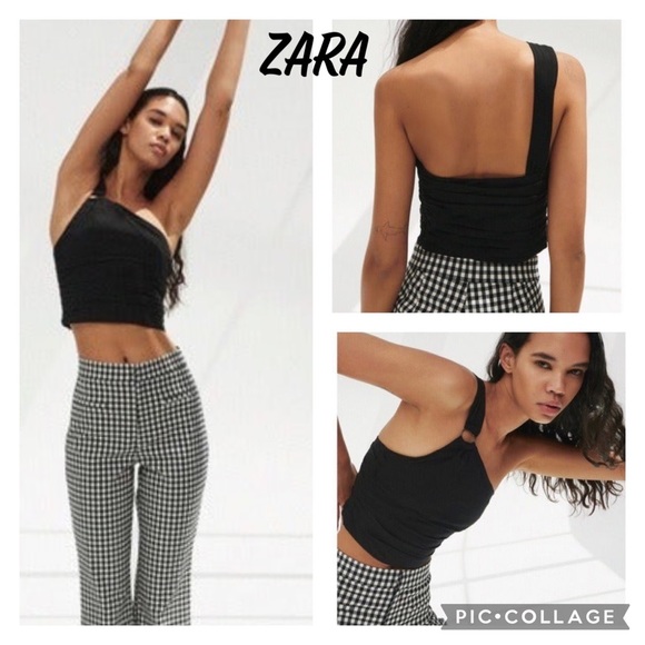 Zara NWT linen blend crop top - Picture 1 of 9